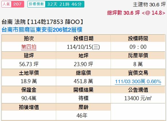 台南關廟透天法拍-1