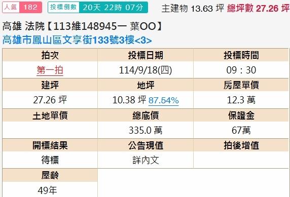 高雄鳳山法拍公寓-2