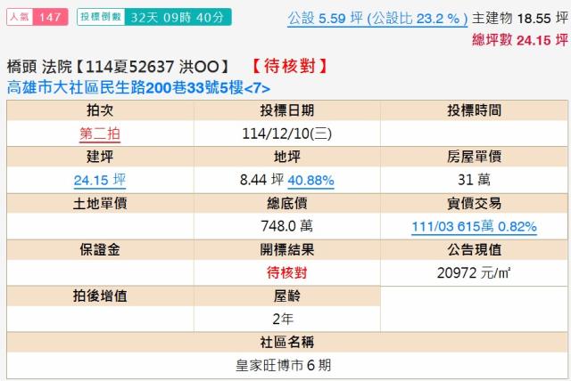 高雄大社公寓_新加坡式有電梯法拍-2