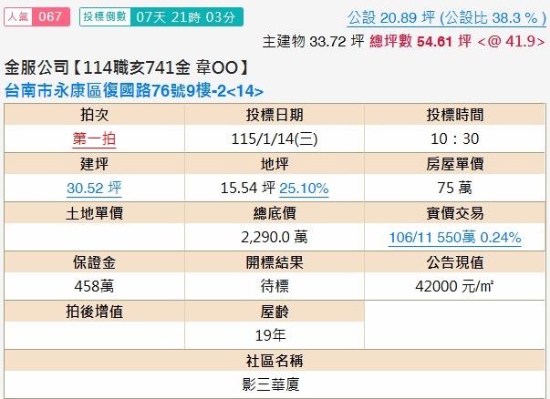 台南永康大樓法拍-2