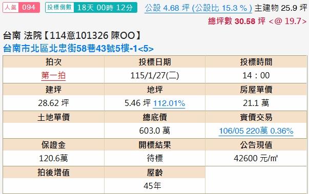 北區法拍公寓-1
