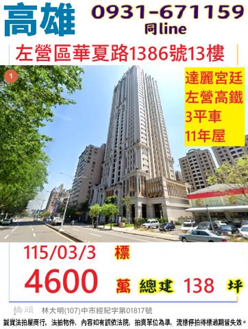 高雄市左營區華夏路1386號十三樓