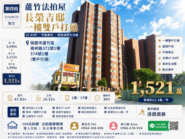 桃園市蘆竹區南祥路372號1樓