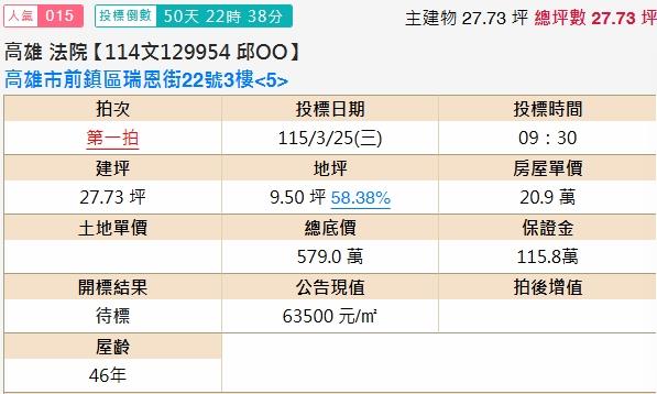 前鎮法拍公寓-1
