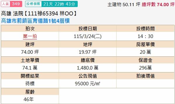 高雄法拍透天-1