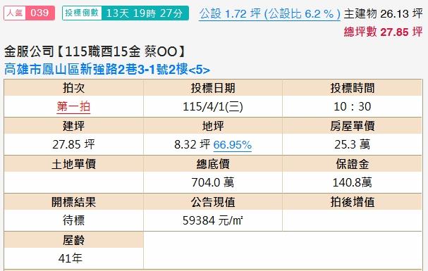 高雄法拍公寓-2