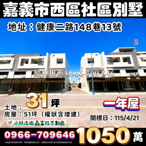 嘉義市西區健康二路148巷13號法拍屋代標指名小林法拍張經理