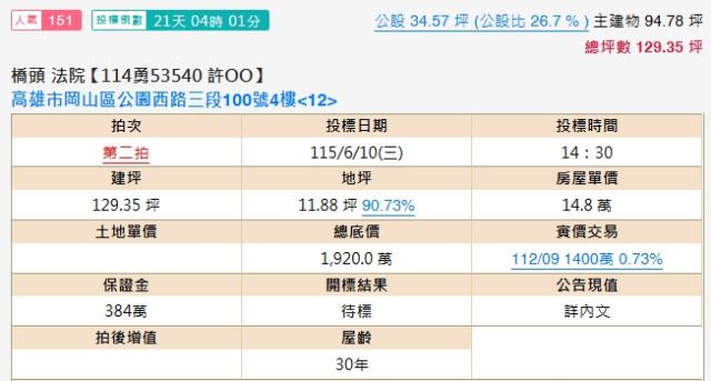 岡山法拍華廈-2