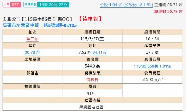 左營大樓拍賣-2