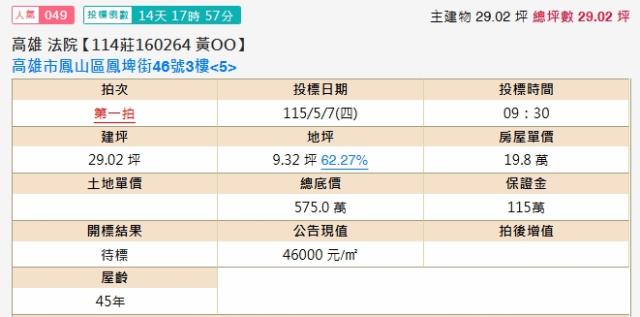 高雄鳳山拍賣公寓-2