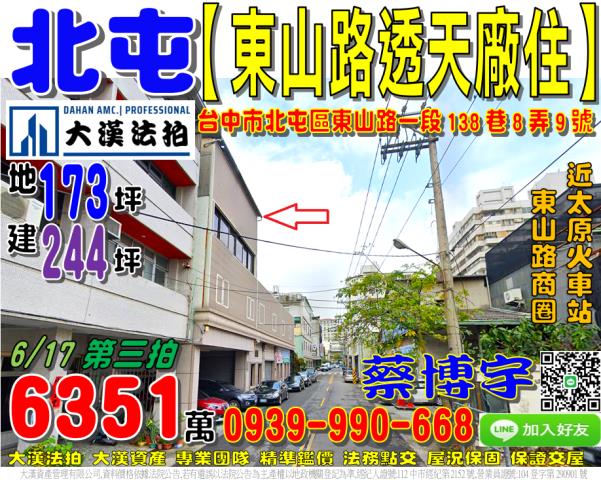 北屯法拍屋東山路廠住
