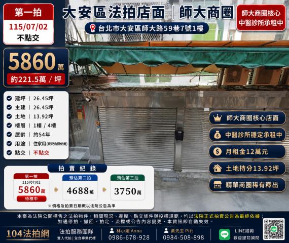 台北大安區店面法拍-0