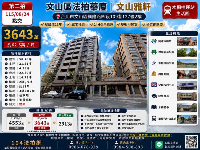 台北市文山區興隆路四段109巷127號2樓
