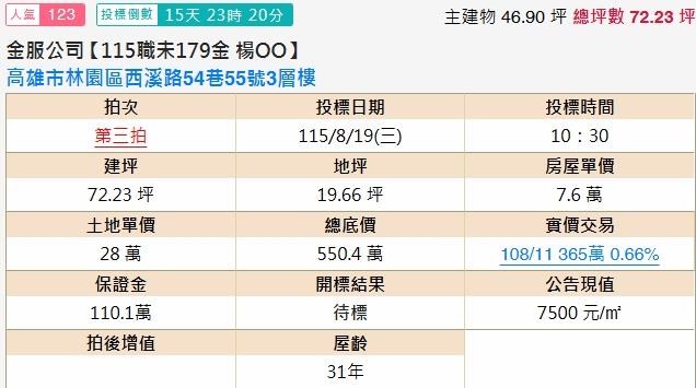 高雄林園法拍透天-1