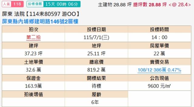 屏東內埔法拍透天-2