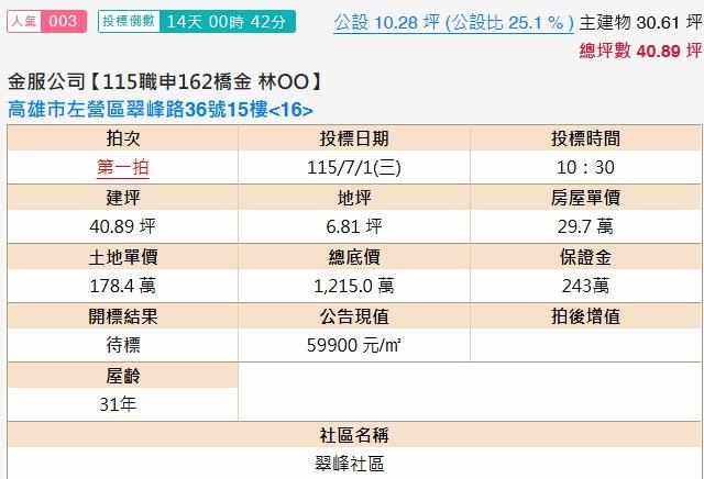 高雄左營法拍大樓-1