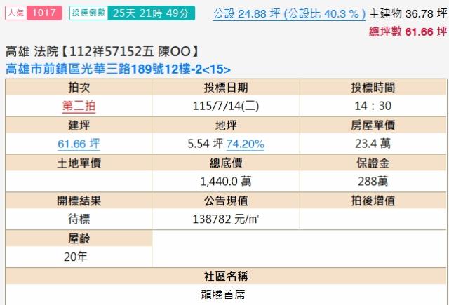 高雄前鎮大樓法拍-1