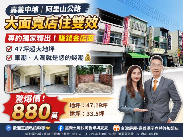 台灣房屋嘉義湖子內加盟店富鑫房屋農地買賣嘉義土地找阿魯米夏夏