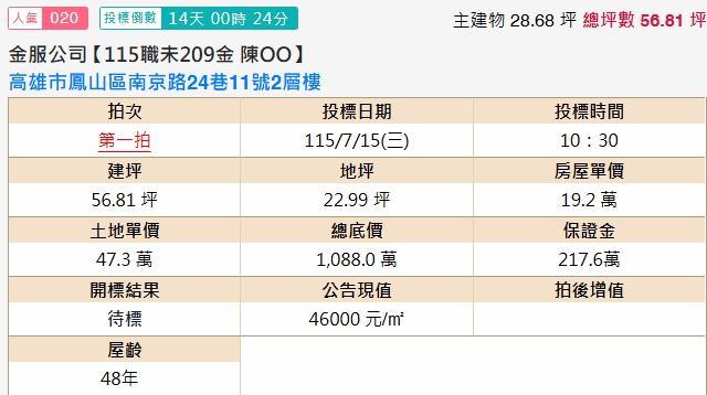 高雄透天法拍-2