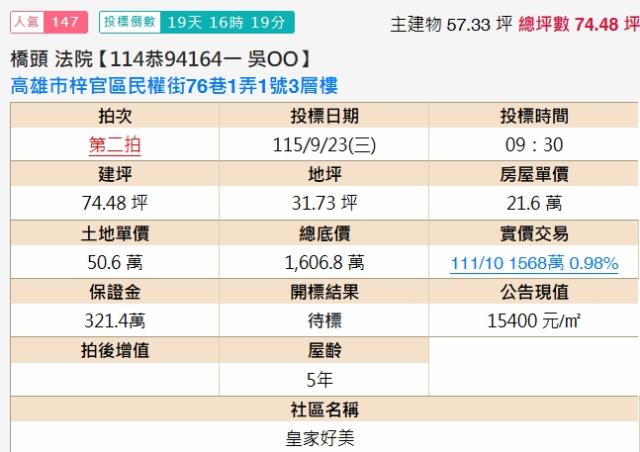高雄楠梓透天法拍-2
