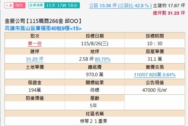 鳳山法拍大樓-1