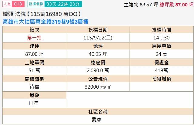 高雄大社透天法拍-2