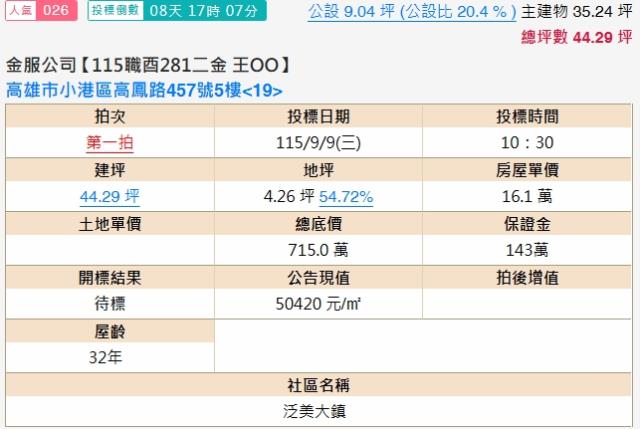 高雄小港法拍大樓-2