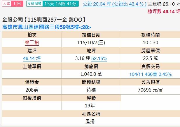 高雄鳳山法拍大樓-2