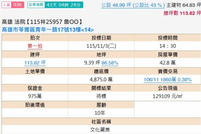 苓雅大樓法拍-2