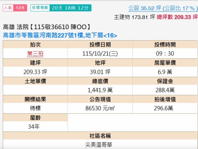 高雄苓雅店面法拍-1