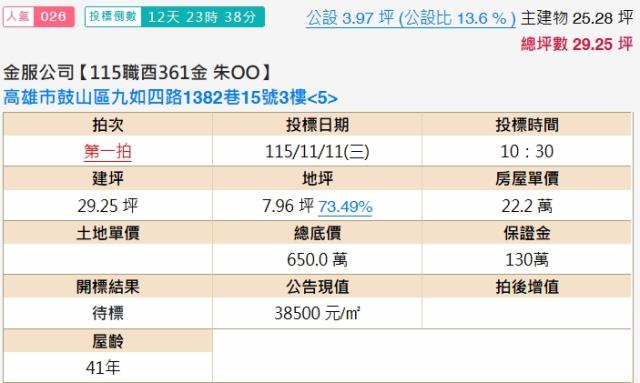 鼓山公寓法拍-1