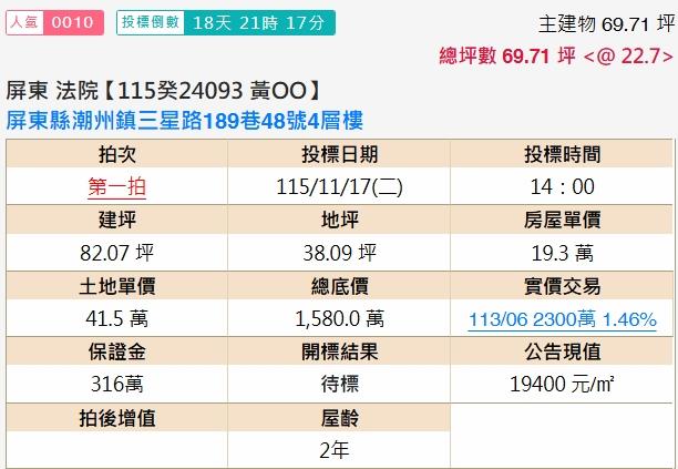 潮州透天拍賣-1