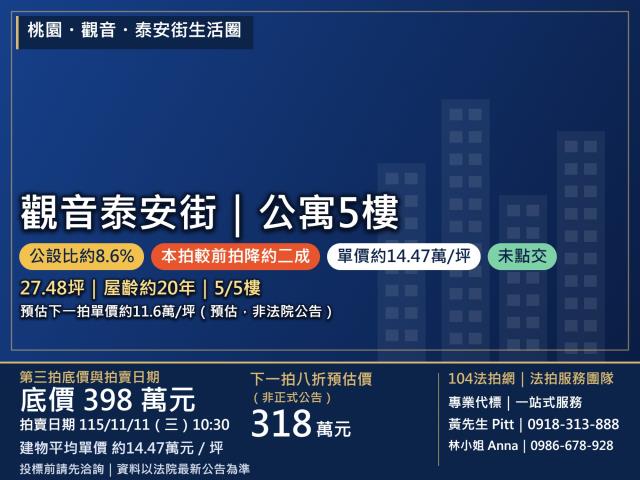 桃園觀音拍賣公寓-1