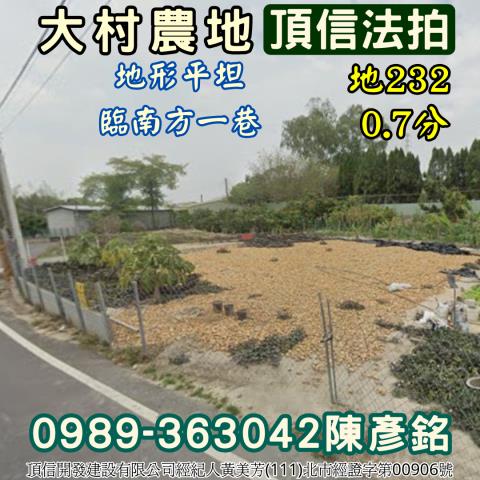 法拍彰化大村南方一巷樂活農地現成小果園